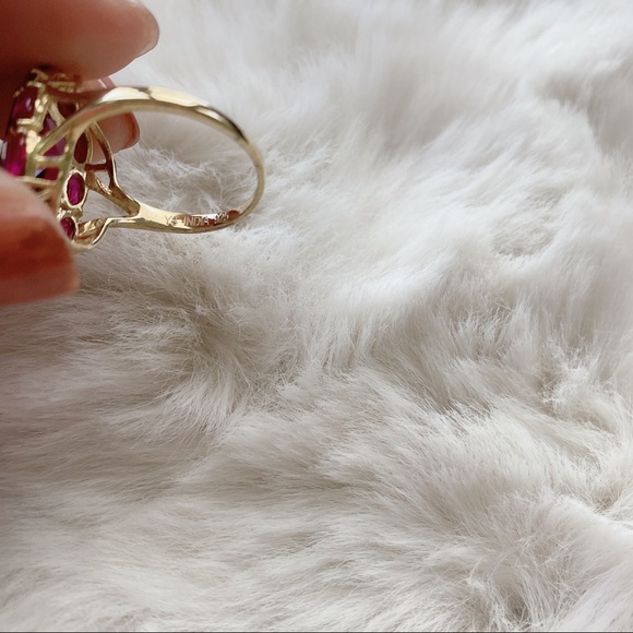 New 925 Lab Ruby Ring 8.5 - Picture 5 of 7